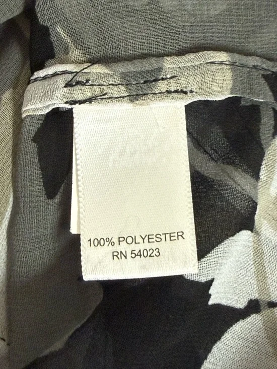 Banana Republic Floral Blouse Small Sheer Pleated Button Boho Tie Waist Top - Picture 9 of 11